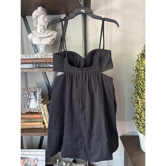 Adriana Degreas Matelasse Cotton Blend Short Dress Black Womens Size Medium - Picture 9 of 11